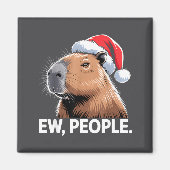 Ew People Capybara Christmas Humor Magnet (Vorne)
