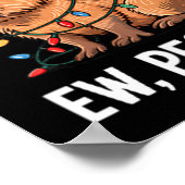 Ew People Capybara Christmas Lights Funny Introver Poster (Ecke)