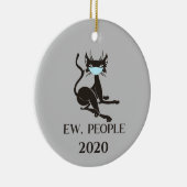 Ew People Cat Wearing Face Mask 2020 Keramik Ornament (Rechts)