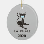 Ew People Cat Wearing Face Mask 2020 Keramik Ornament (Links)