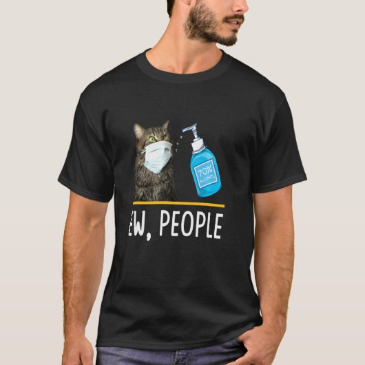 Ew People Chat Gesichtsmaske Niedliche Hauskatzen  T-Shirt (Vorderseite)