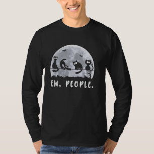 Ew People Funny Black Cat Halloween Kostüm Niedlic T-Shirt