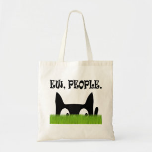 Ew People Funny Cat Green Grass Totbeutel Tragetasche