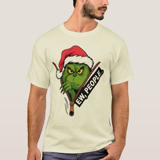 Ew People – Funny Christmas Green Monster Shirt (Vorderseite)