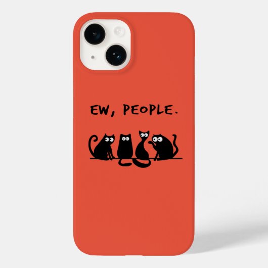 Ew People Funny Meowy Black Cats Case-Mate iPhone Hülle (Rückseite)