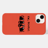 Ew People Funny Meowy Black Cats Case-Mate iPhone Hülle (Rückseite (Horizontal))