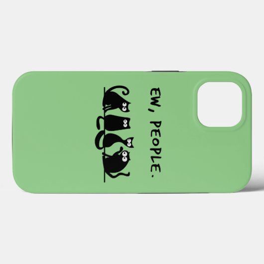Ew People Funny Meowy Black Cats  Case-Mate iPhone Hülle (Rückseite (Horizontal))