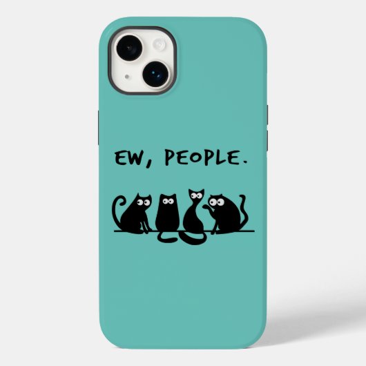 Ew People Funny Meowy Black Cats Case-Mate iPhone Hülle (Rückseite)