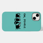 Ew People Funny Meowy Black Cats Case-Mate iPhone Hülle (Rückseite (Horizontal))