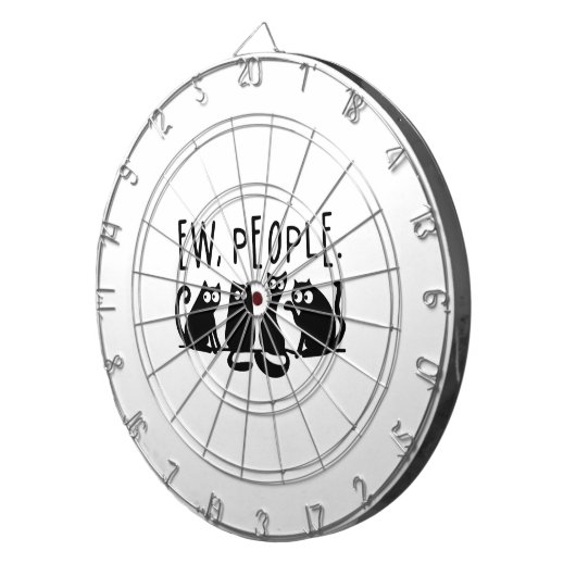 Ew People Funny Meowy Black Cats Dartscheibe (Vorderseite rechts)