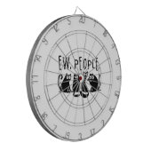 Ew People Funny Meowy Black Cats Dartscheibe (Vorderseite Links)