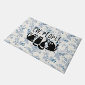 Ew People Funny Meowy Black Cats Fußmatte (Schrägansicht)