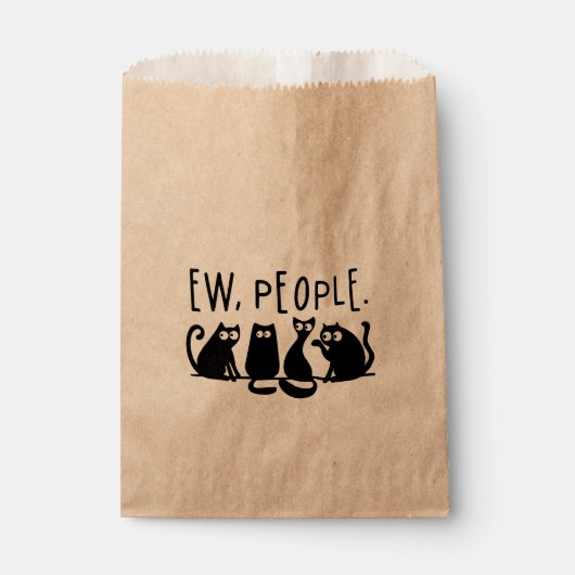 Ew People Funny Meowy Black Cats Geschenktütchen (Vorderseite)