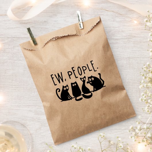 Ew People Funny Meowy Black Cats Geschenktütchen (Ausgeschnitten)