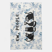 Ew People Funny Meowy Black Cats Geschirrtuch (Vertikal)