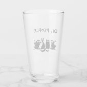 Ew People Funny Meowy Black Cats Glas (Rückseite)