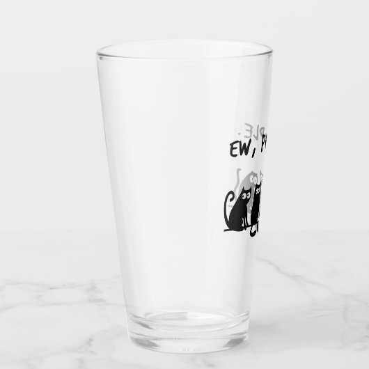 Ew People Funny Meowy Black Cats Glas (Rechts)