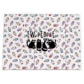 Ew People Funny Meowy Black Cats Große Geschenktüte (Vorderseite)