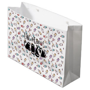 Ew People Funny Meowy Black Cats Große Geschenktüte