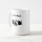 Ew People Funny Meowy Black Cats Kaffeetasse (Vorderseite Links)