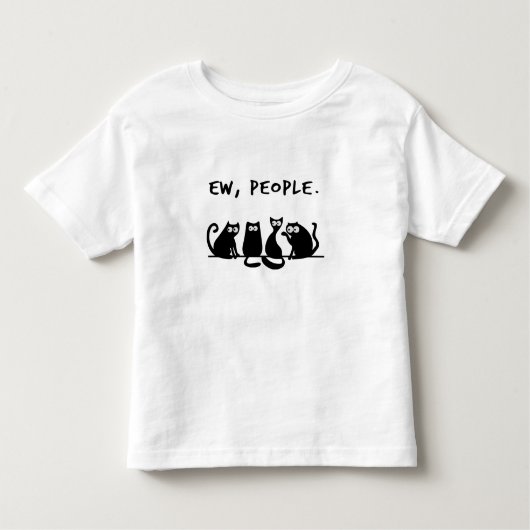 Ew People Funny Meowy Black Cats Kleinkind T-shirt (Vorderseite)
