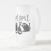 Ew People Funny Meowy Black Cats Mattglas Bierglas (VorderseiteRechts)