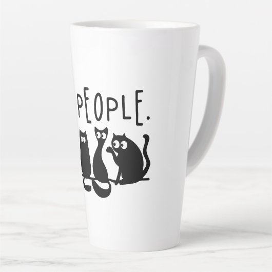Ew People Funny Meowy Black Cats Milchtasse (Rechte Ecke)