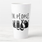 Ew People Funny Meowy Black Cats Milchtasse (Vorderseite)
