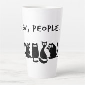 Ew People Funny Meowy Black Cats Milchtasse (Vorderseite)