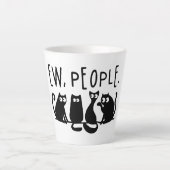 Ew People Funny Meowy Black Cats Milchtasse (Vorderseite)