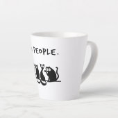 Ew People Funny Meowy Black Cats Milchtasse (Rechte Ecke)