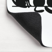 Ew People Funny Meowy Black Cats Mousepad (Ecke)