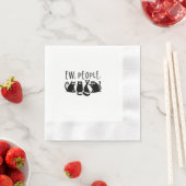 Ew People Funny Meowy Black Cats Serviette (Beispiel)