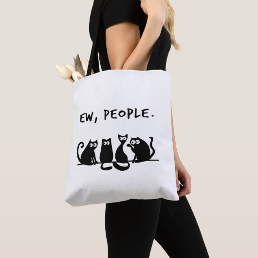 Ew People Funny Meowy Black Cats Tasche (Von Nahem)