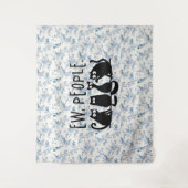 Ew People Funny Meowy Black Cats Wandteppich (Vorderseite)