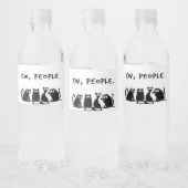 Ew People Funny Meowy Black Cats Wasserflaschenetikett (Flaschen)