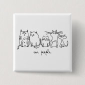 Ew, People Funny Meowy Cat Liebhaber Button (Vorderseite)