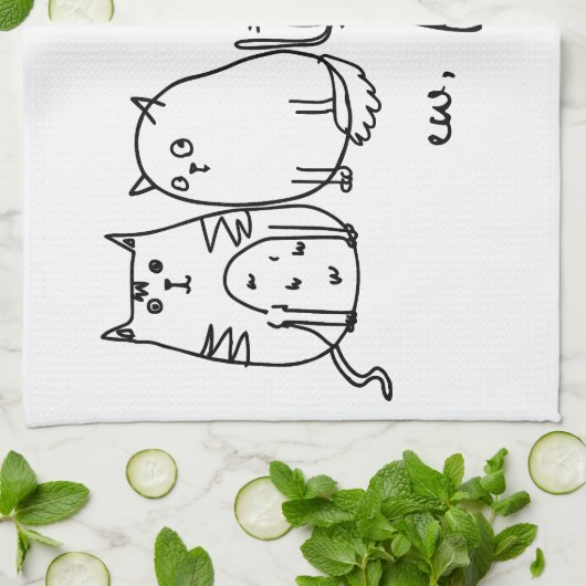 Ew, People Funny Meowy Cat Liebhaber Geschirrtuch (Gefaltet)