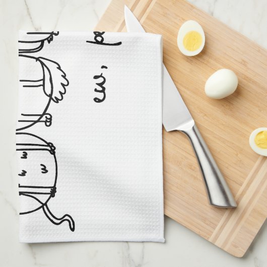 Ew, People Funny Meowy Cat Liebhaber Geschirrtuch (Viertel Falte)