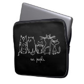 Ew, People Funny Meowy Cat Liebhaber Laptopschutzhülle (Vorderseite Links)