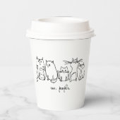 Ew, People Funny Meowy Cat Liebhaber Pappbecher (Rückseite)