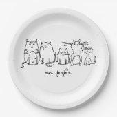 Ew, People Funny Meowy Cat Liebhaber Pappteller (Vorderseite)