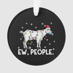 Ew People Goat Gift Santa Funny Goat Xmas Geschenk Ornament