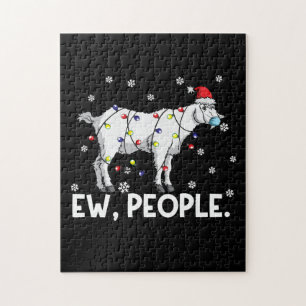 Ew People Goat Gift Santa Funny Goat Xmas Geschenk Puzzle