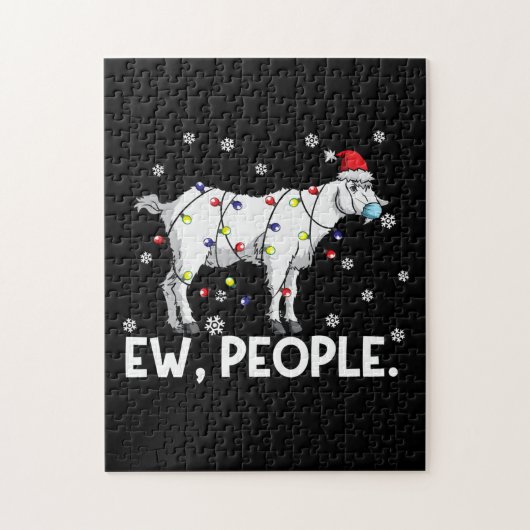 Ew People Goat Gift Santa Funny Goat Xmas Geschenk Puzzle (Vertikal)