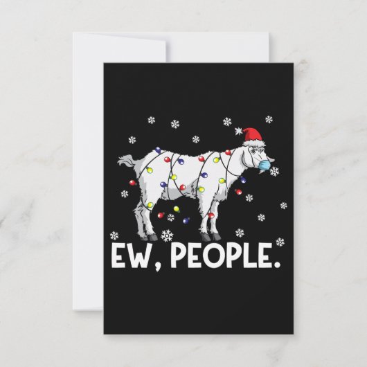 Ew People Goat Gift Santa Funny Goat Xmas Geschenk RSVP Karte (Vorderseite)