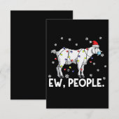 Ew People Goat Gift Santa Funny Goat Xmas Geschenk RSVP Karte (Vorne/Hinten)