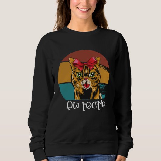 Ew People Introver Cat Joke Sarcastic Sweatshirt (Vorderseite)