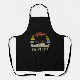 Ew People Retro Cat Funny Vintag Anti Social Inti Schürze