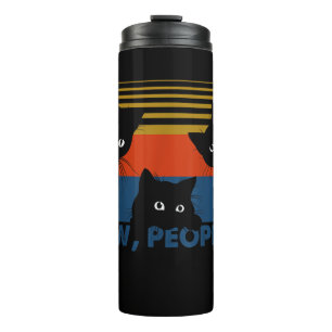 Ew People Retro Cat Funny Vintag Introvertierte Thermosbecher